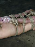 Elise is suspended from her stomach in a hogtie and she has a feeling that things are about to get fucked up. PD is like a dog with a bone.